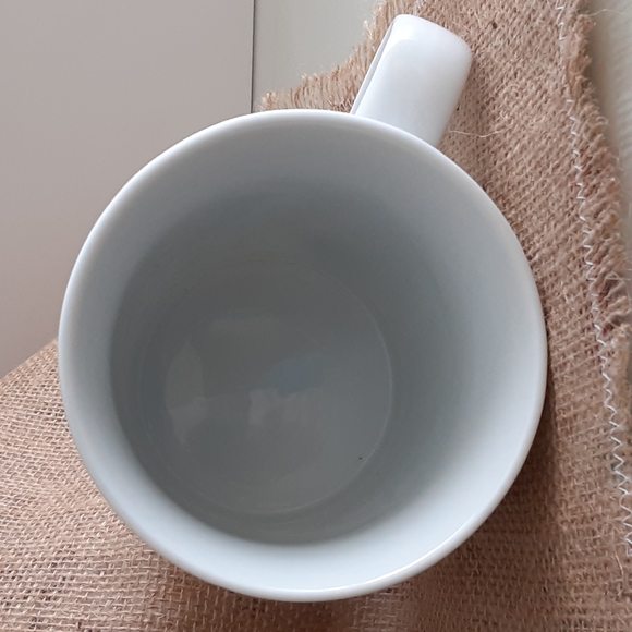 Crate Barrel Holiday Red Green Stylized Trees White Mug 12 oz Julia Rothman - Picture 7 of 9